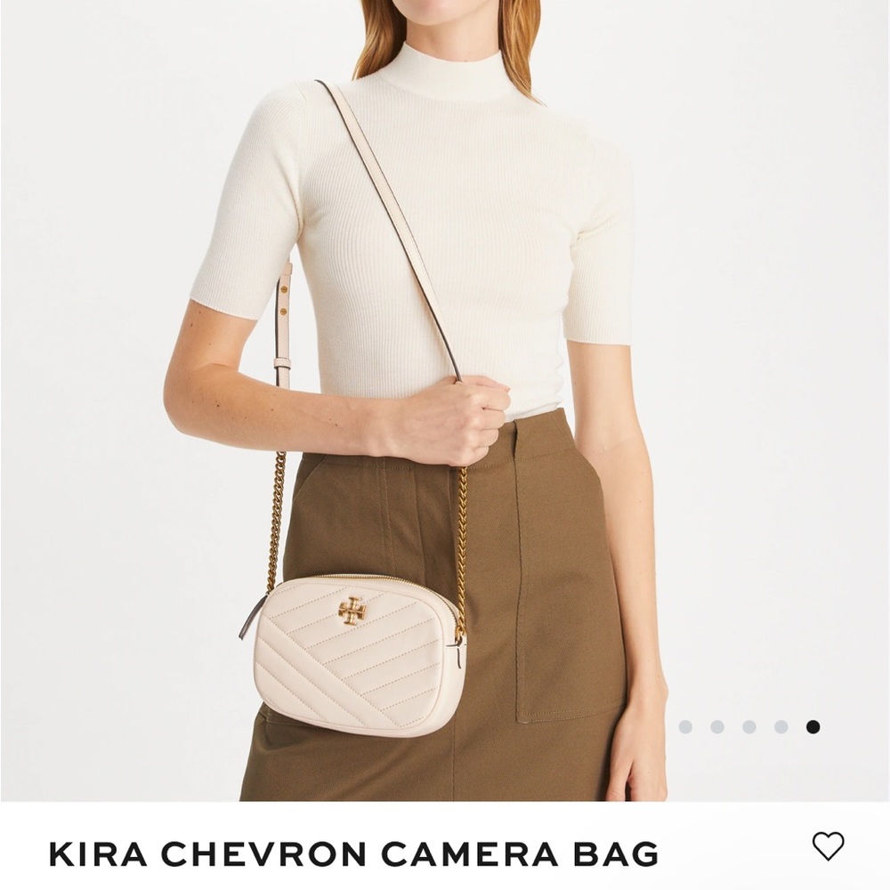 Kira chevron camera crossbody bag